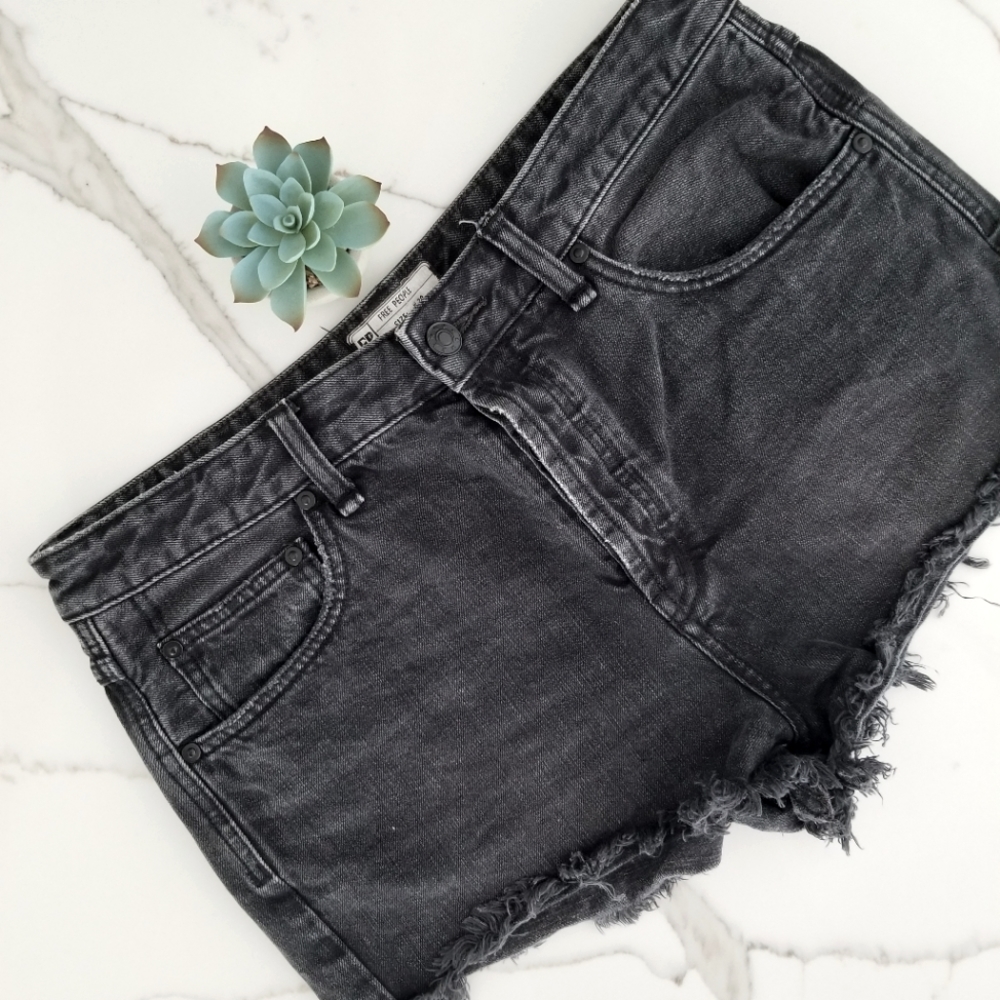 Free People High-waisted Button Fly Shorts - Picture 5 of 10